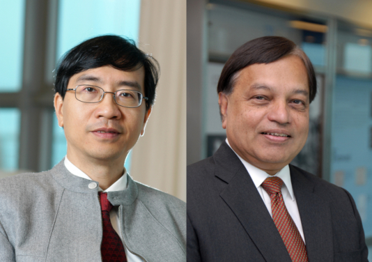 Professor Yuen Kwok-Yung (Left) and Professor Joseph Sriyal Malik Peiris (Right)
 